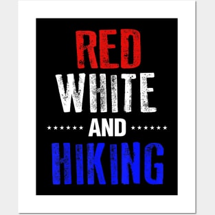 Hiking Hike Funny 4th of July USA America Gift Posters and Art